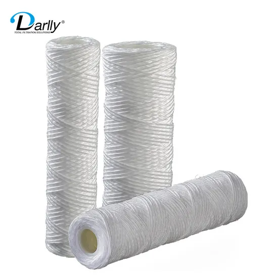 Water Treatment 5 Micron CTO PP Meltblown PP Cotton String Wound Water Filter Cartridge, Od 63mm, ID 28mm, Length 10"/20"/30"/40"
